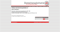 Desktop Screenshot of domeinexploitatie.nl